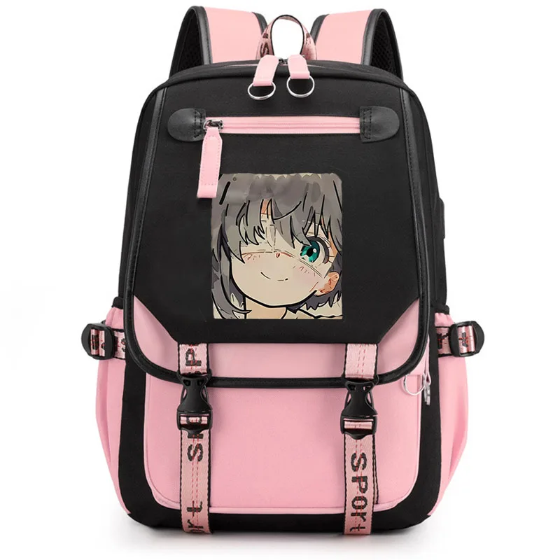 

Women Fashion Backpack Takanashi Rikka Cartoon School Backpack for Girl Student Schoolbag Usb Charging