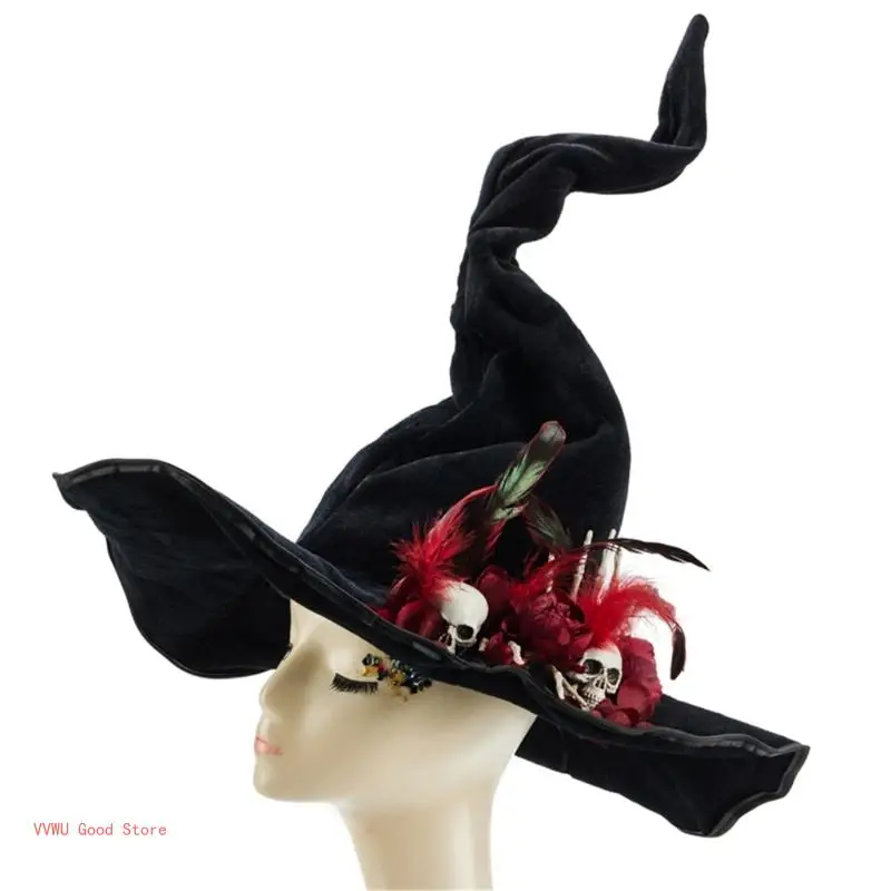 Witch Hat for Halloween Cosplay Party Makeup and Daily Use Wizard Hat for Adult