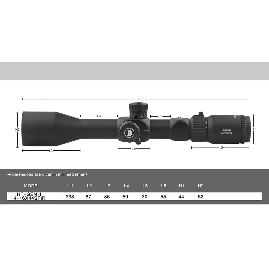 Discovery HT Gen2 4-16X44 SFIR FFP Scope First Focal Plane Riflescope 1/10 MIL Sniper Hunting Sight Optical Sights