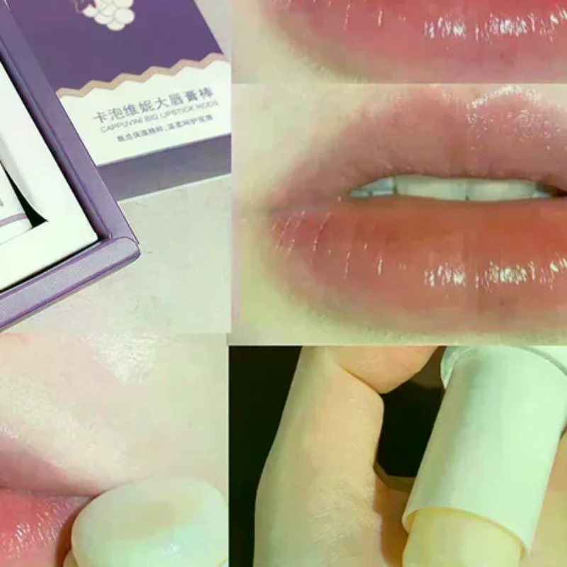 Cappuvini Grape Lipstick Stick 8g Hydraterende, voedende, verzachtende en zachte lippenbalsem voor gebruik in de winter.