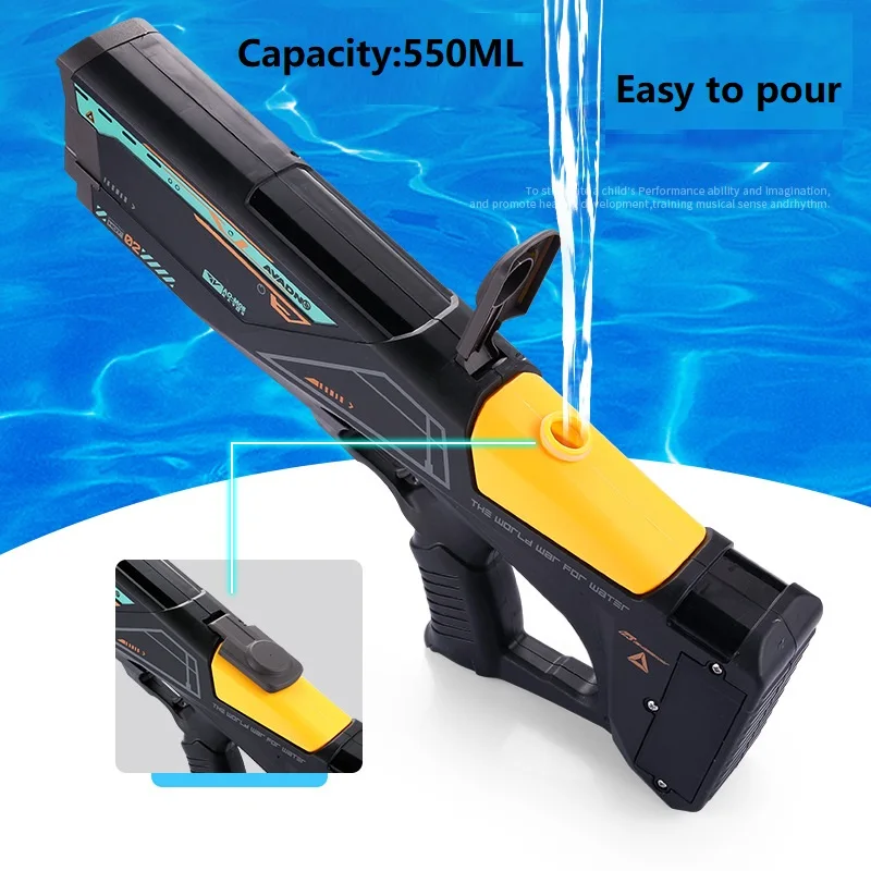 2024 كامل الكهربائية التلقائي تخزين المياه بندقية المحمولة الأطفال الصيف الشاطئ في الهواء الطلق مكافحة الخيال لعب للبنين أطفال لعبة #2