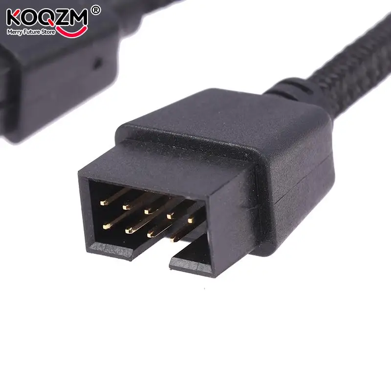 1pc Computer Motherboard USB Extension Cable 9 Pin 1 Female To 2 Male Y Splitter Audio HD Extension Cable For PC DIY 10cm