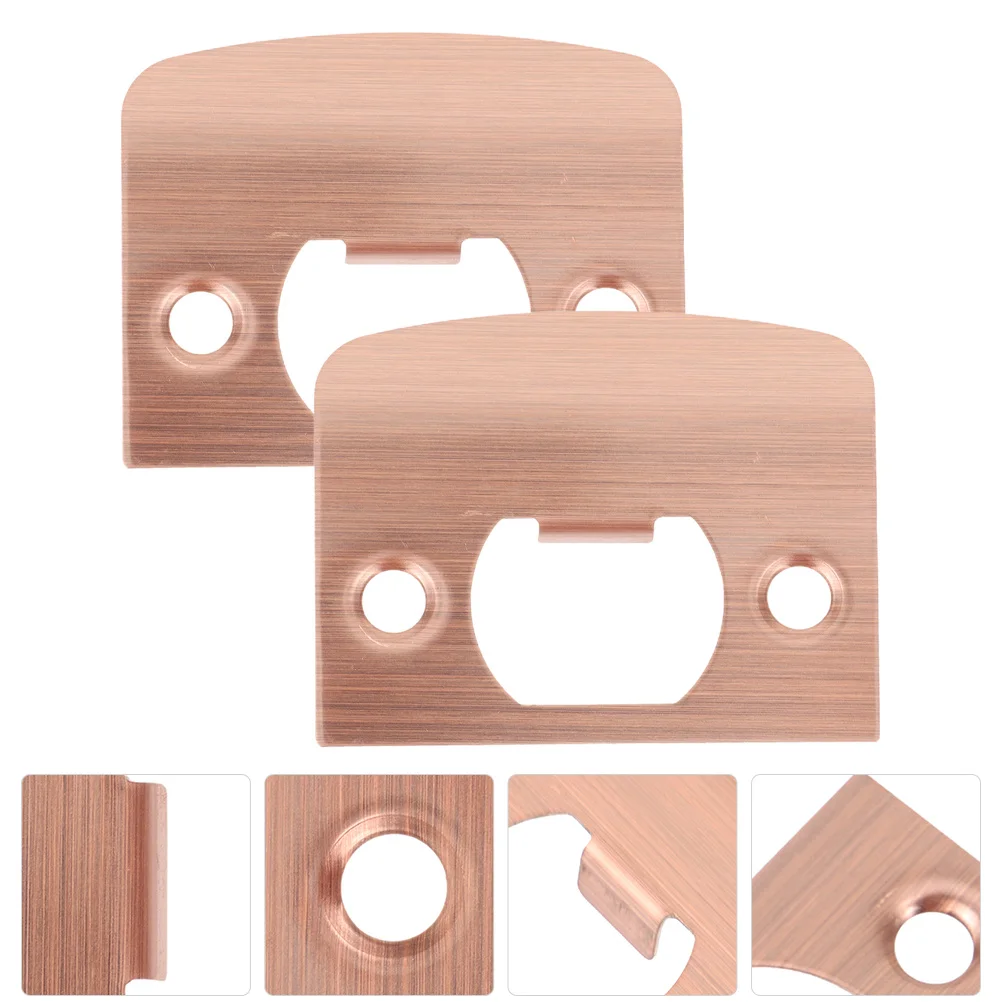 

2pcs Lock Guide D-Shaped Metal Strike Plate For Reinforcement Door Deadbolt Reinforcement Door Latch Cover Plate