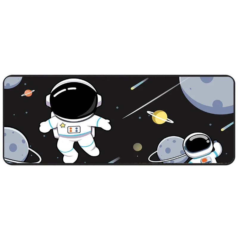 Alfombrillas grandes para ratón de astronauta de 40x90cm, alfombrilla de escritorio para juegos, alfombrilla para ratón de dibujos animados, alfombrilla de goma para teclado, alfombrilla para ratón para PC