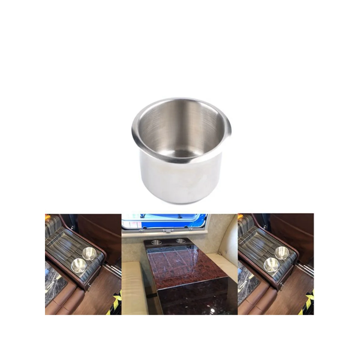 4 ชิ้น Universal Marine เรือถ้วยผู้ถือ 68X55 มิลลิเมตรสแตนเลสสตีลเครื่องดื่มถ้วยสําหรับโป๊กเกอร์ตารางโซฟา