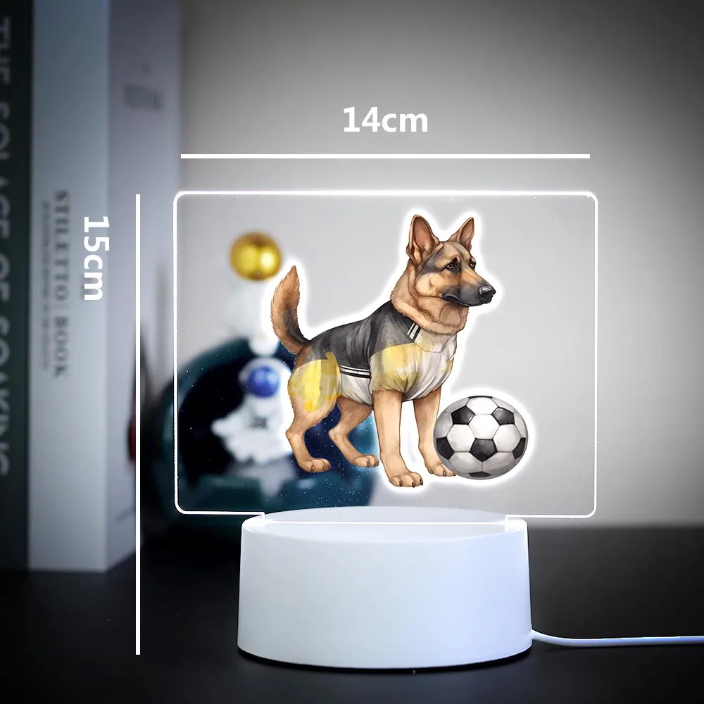 German shepherd dog Night Light Night Light 3D Illusion Lamp For Bedroom Night Lights Avatar Mange Room Decor Kid\'S Gift