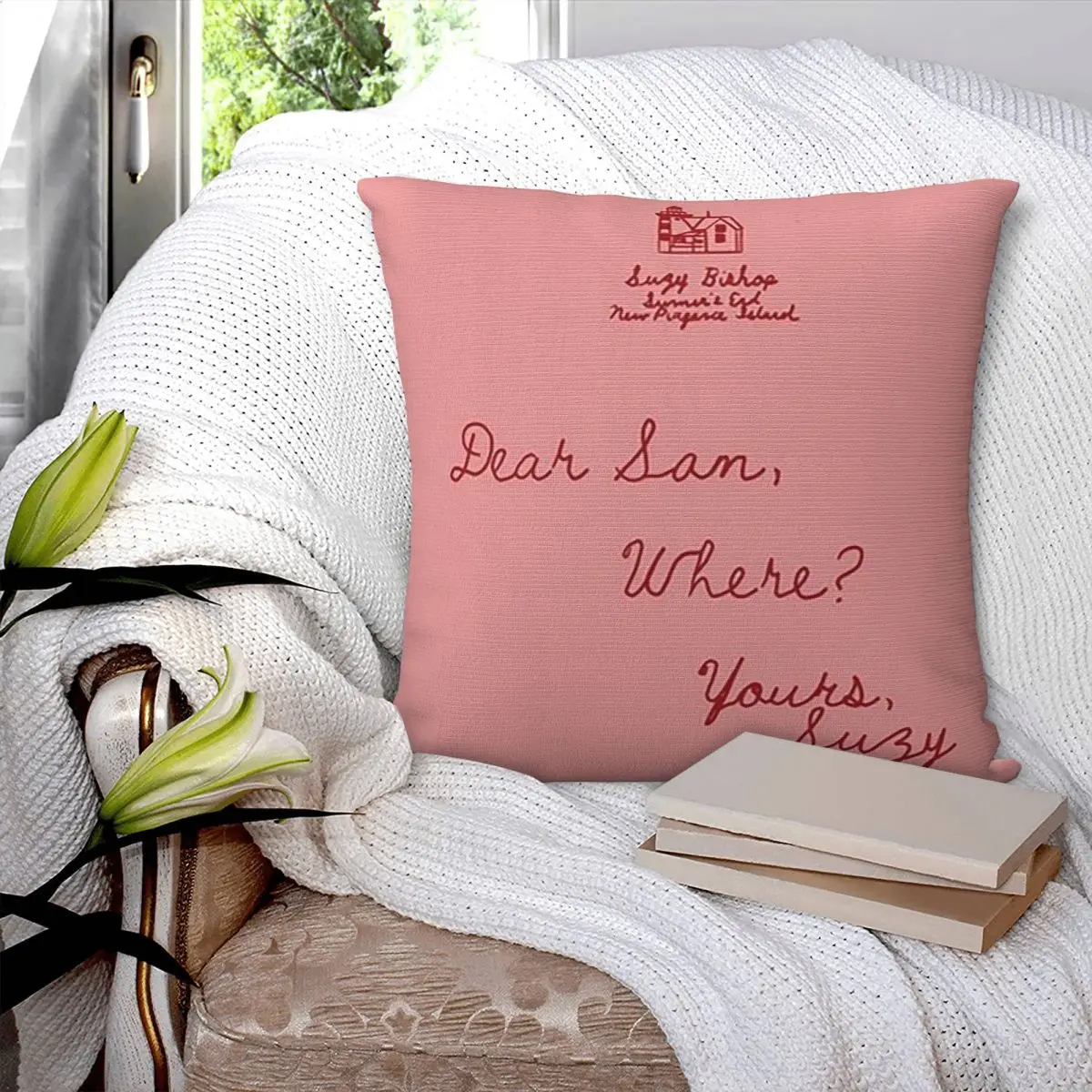 Dear Sam.yours,Suzy Square Pillowcase Pillow Cover Polyester Cushion Decor Comfort Throw Pillow for Home Sofa