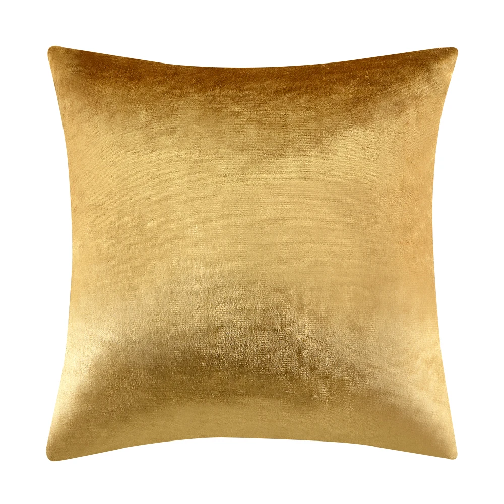 1 Stuk Moderne Massief Fluwelen Kussenhoezen Voor Slaapbank Bank Home Decor Luxe Sierkussens Covers 45X45 50X50 Gouden Kussensloop