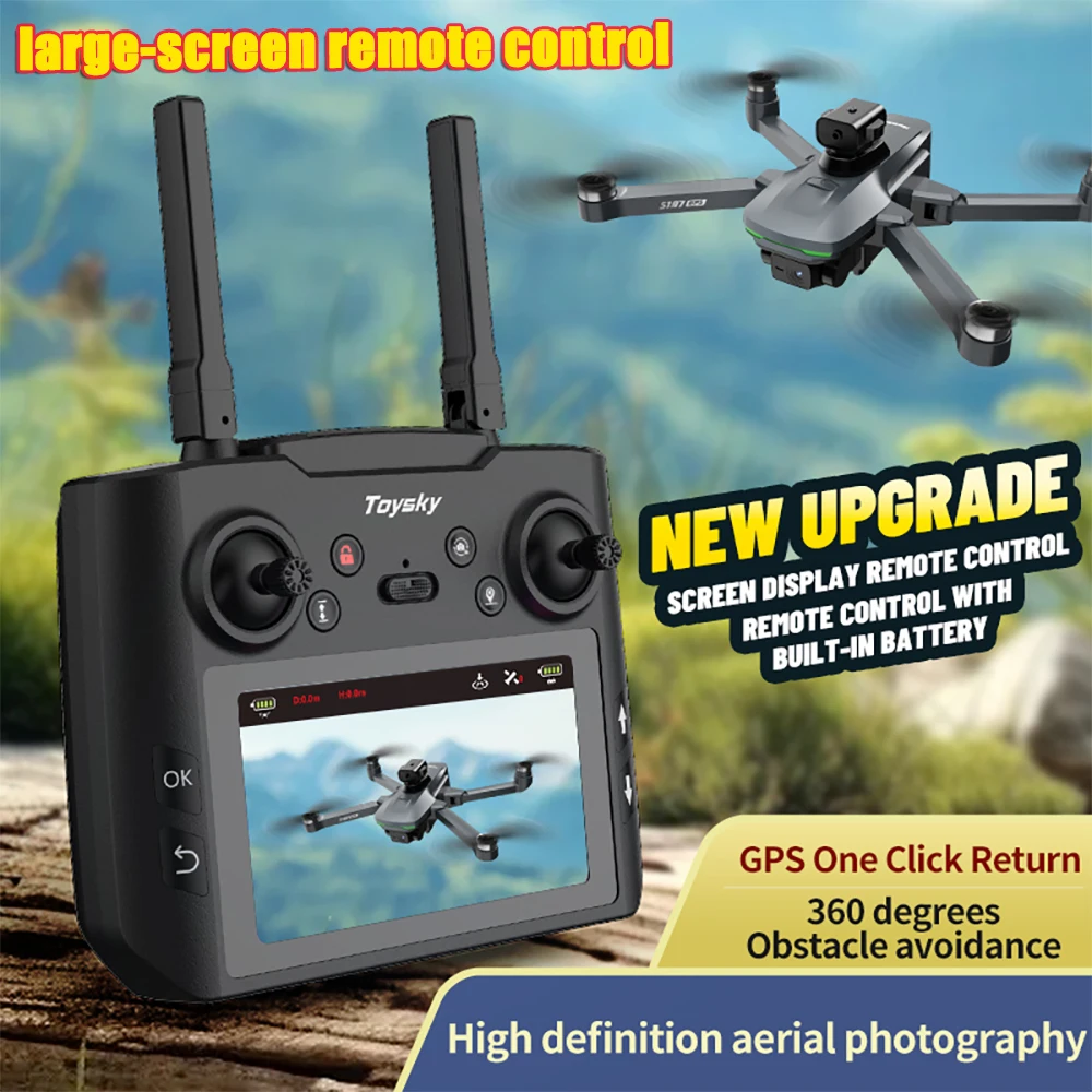 2025 New S197 Drone with Screen Remote Control 5G WIFI GPS 8k Professional Camera FPV Dron RC Quadcopter Camera Helicopter 6000M