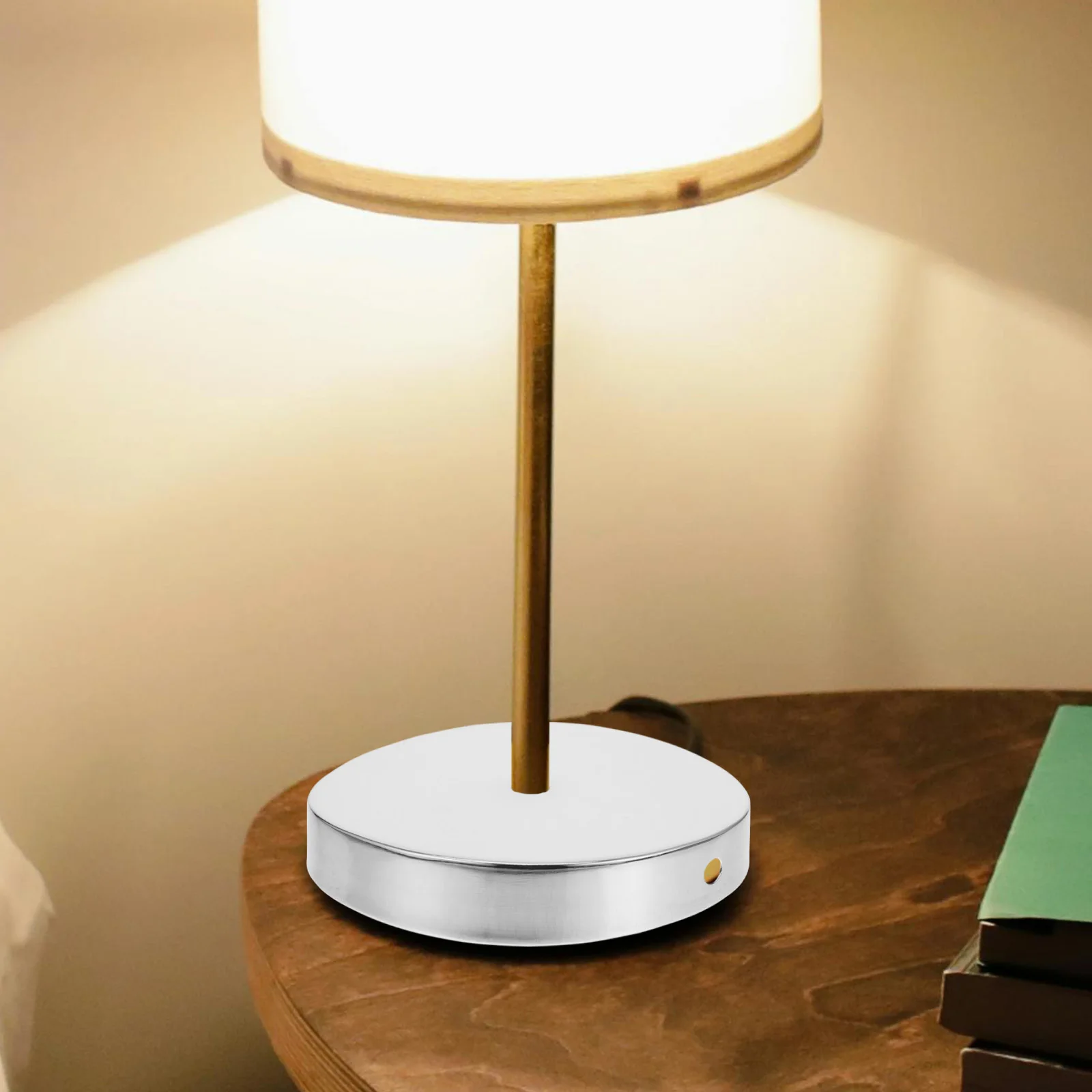 

DIY Table Base Iron Base Bedside Lamp 120x25 Iron Round Stand for LED Lights Crafts Metal Desk Light Stable Bottom Hole