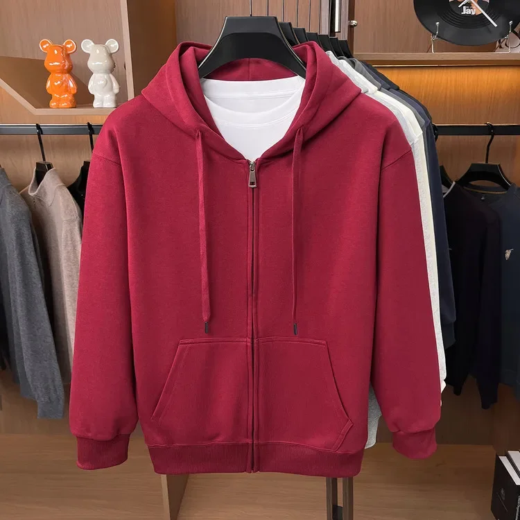 Herren-Kapuzenjacke mit Reißverschluss – Premium-Baumwollmischung, Weich & Langlebig, Unisex Übergrößen-Hoodie für Outdoor und Wandern – Detail 40