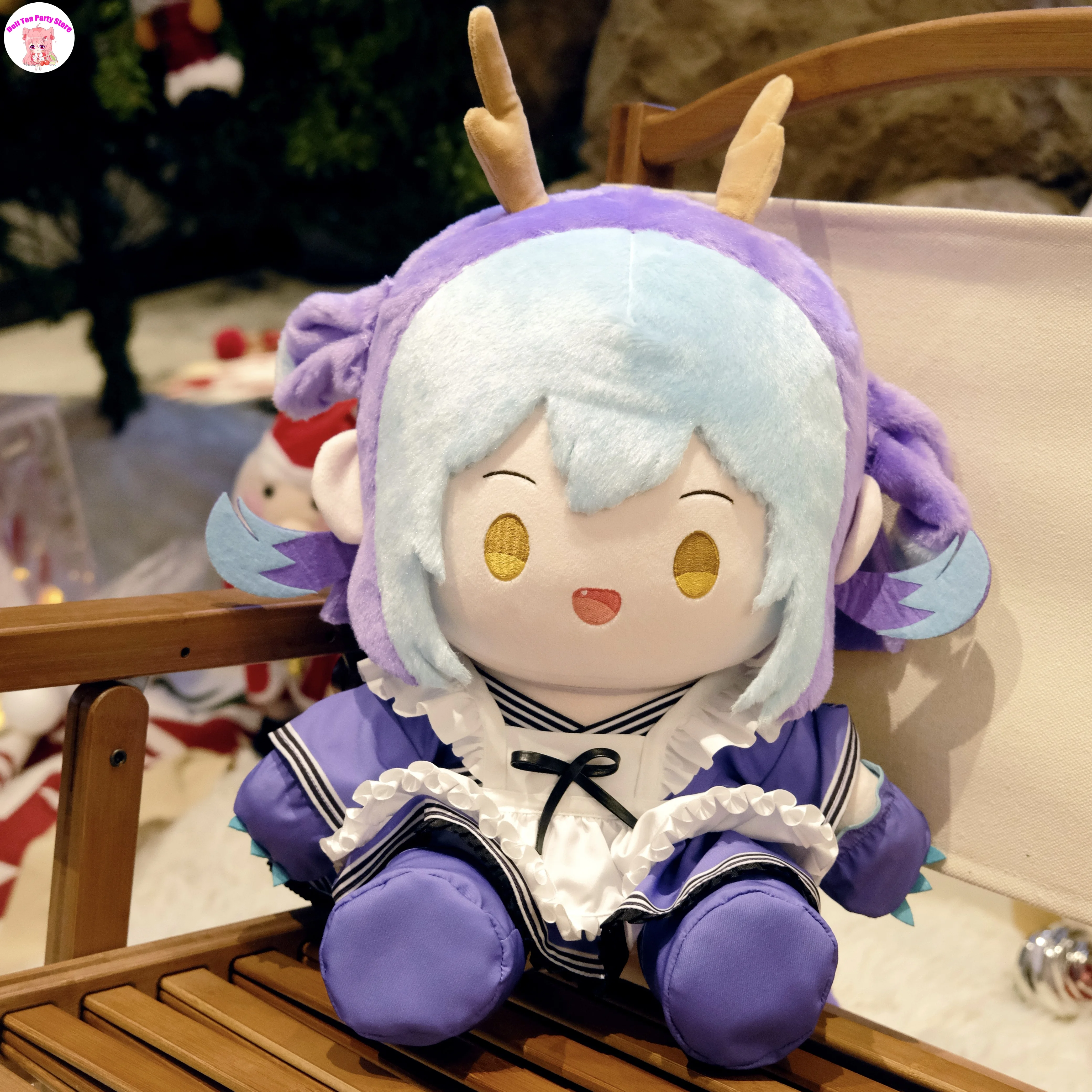 Game Dragonmaid Fufu Sitting Posture Cotton Doll Anime 40CM Plushie Birthday Gift Change Clothes Plush Stuffed Toys Mascot