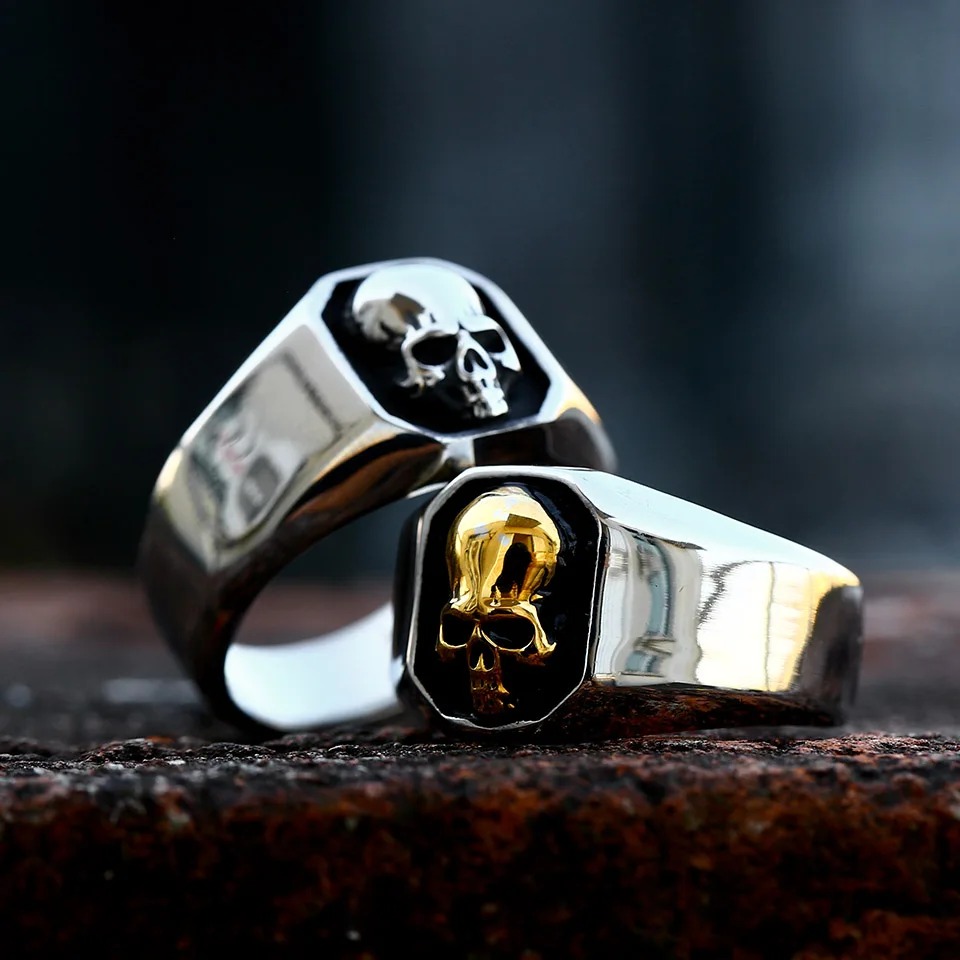 Beier 316L Stainless Steel Ring Biker Ring Skull Men\'s Special Copper Fashion Jewelry LLBR8-331R