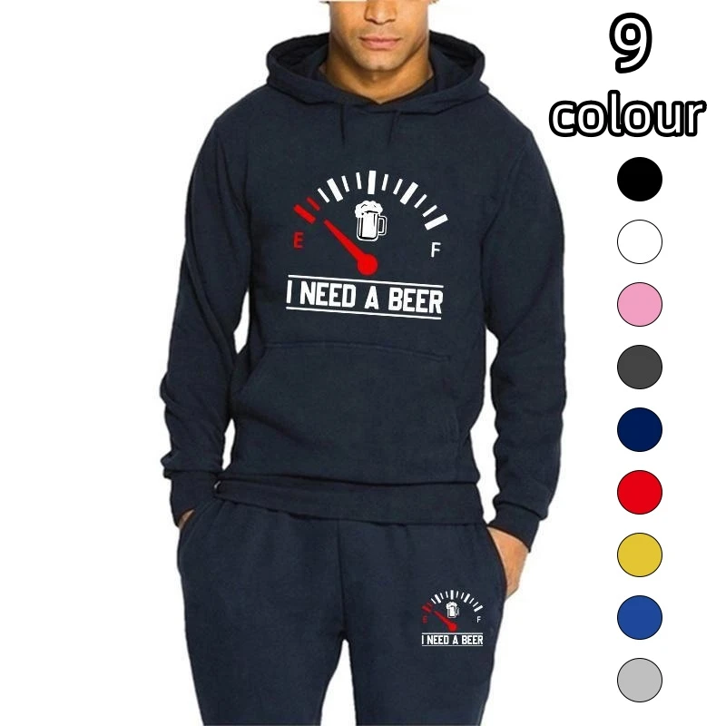 

Autumn Winter Men's Fashion Print Personality Tracksuit Casual Sweater and Trousers Two Piece Sets Streetwear Outdoor Sport Suit