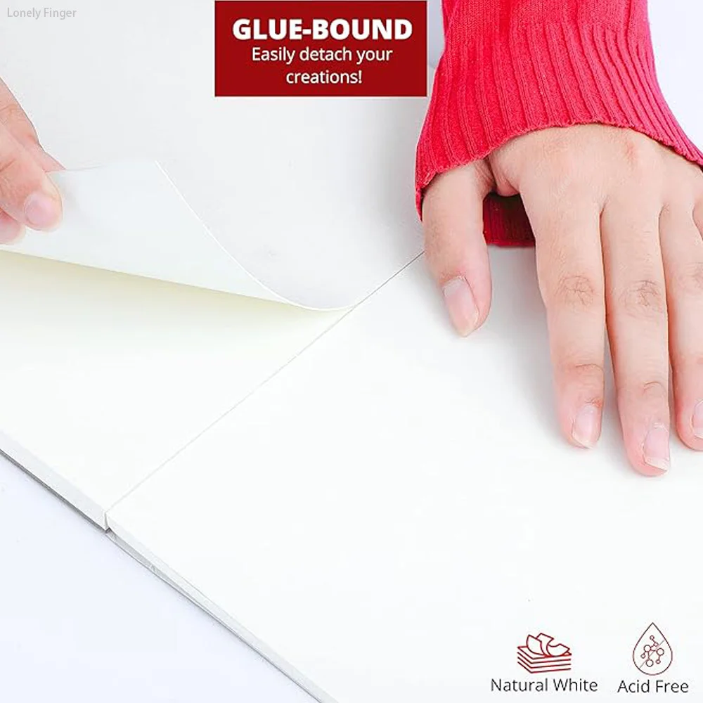 ورق ألوان مائية A3/A4/A5 300gsm - لوحة ألوان مائية للفنانين المحترفين مع 20 ورقة - ورق فني لرسم الوسائط المختلطة #3