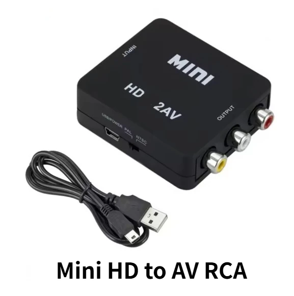 Mini HD to AV RCA CVBS Converter 1080P HD2AV Video Audio Scaler Adapter for Old TV PS3 PC Laptop TV Box