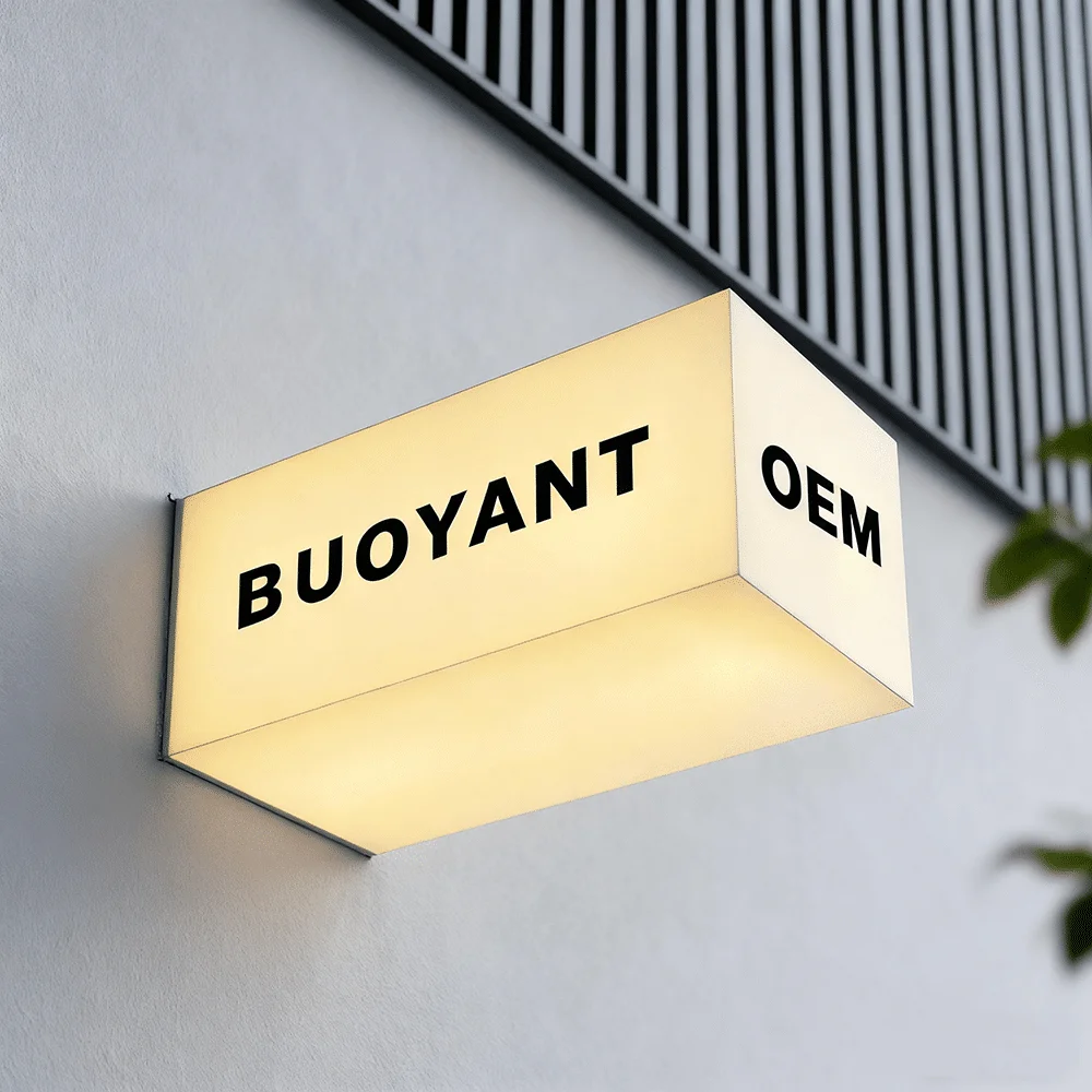 حار بيع الاكريليك LED Lightbox شعار تسجيل صندوق إضاءة الإعلان في الهواء الطلق للمكتب والمقهى #4