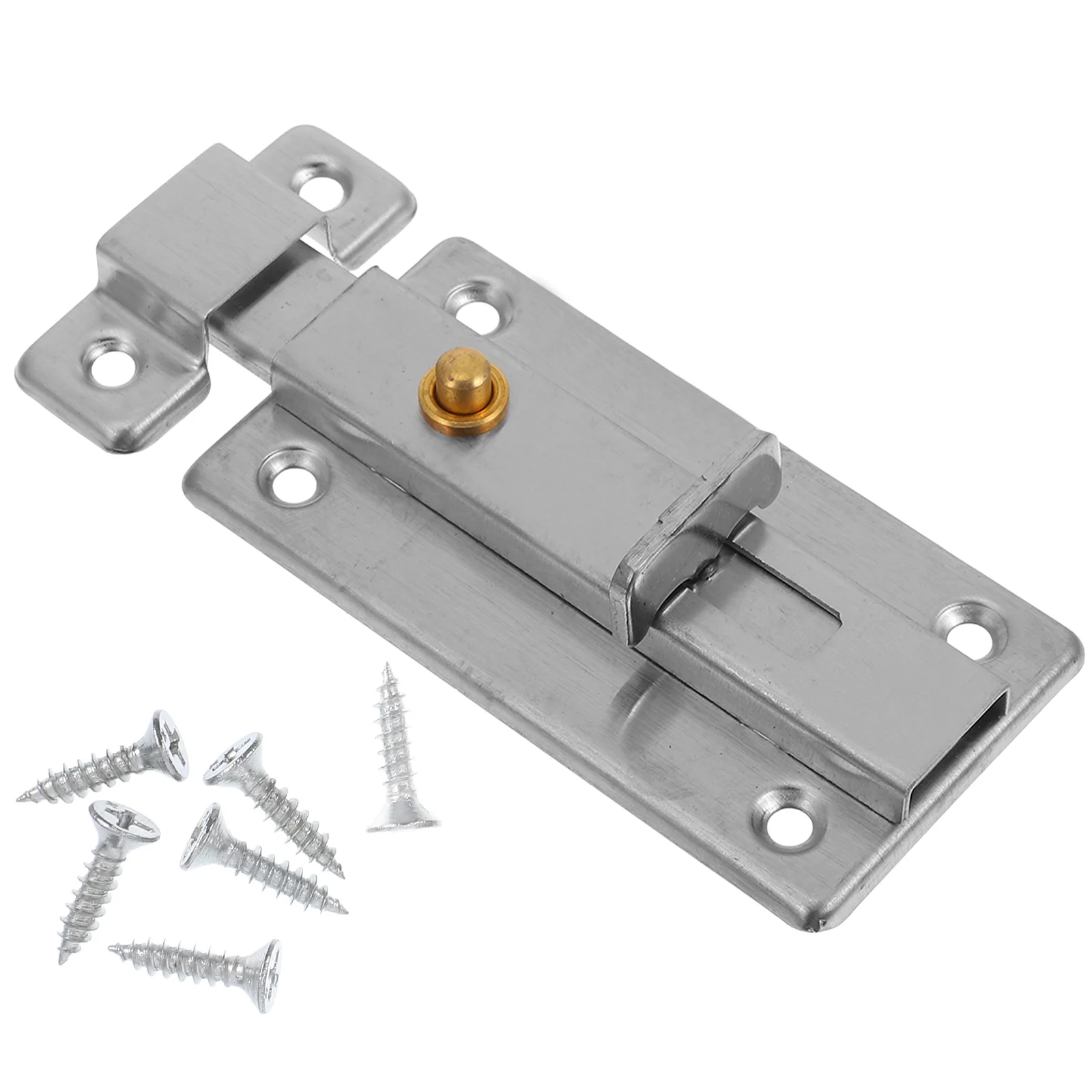 

Surface Mount Double Head Bolt Lock Thickened Stainless Steel Door Bolt Easy Installation Enhanced Security for Home Hotel
