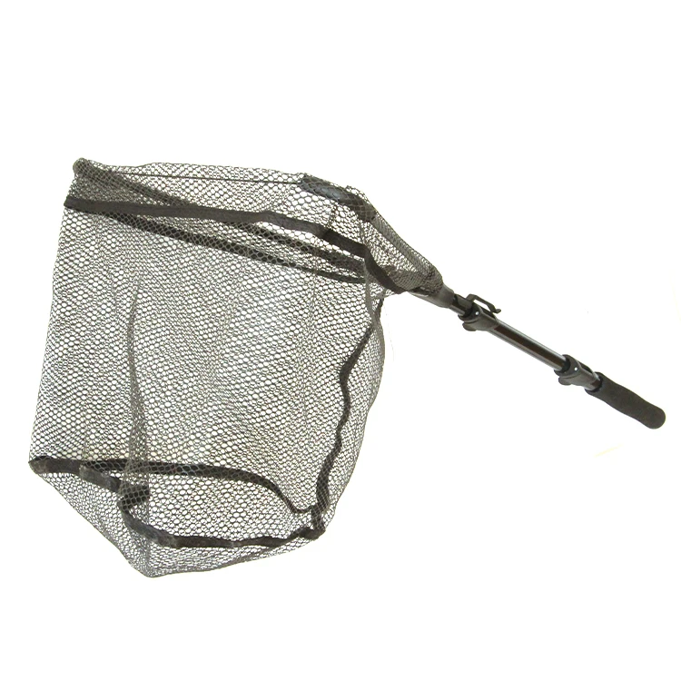 

Folding rubber net Fish Landing Net Sea Telescopic Fishing Handle Durable Rubber Fly Fishing Landing Net