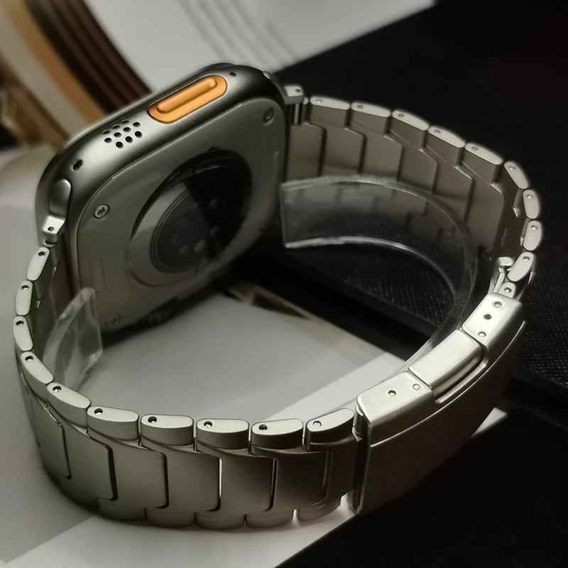 Titanium Bracelet For Apple Watch Ultra 2 1 49mm 45mm 44mm 42mm Luxury Metal Band For iWatch Series 9 8 7 6 5 4 se 40 41mm Strap