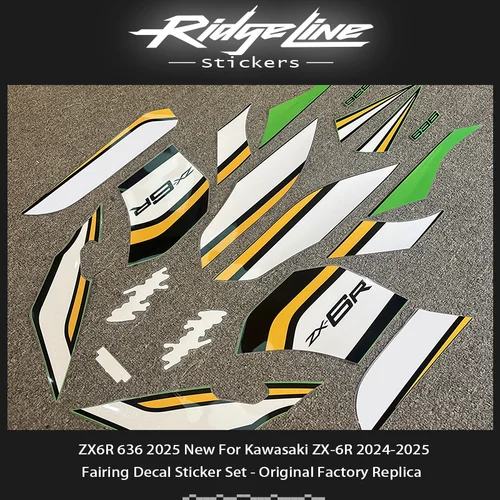 Imagen 2 del producto ZX6R 636 2025 nuevo para Kawasaki ZX-6R 2024-2025 juego de pegatinas de carenado-réplica Original de fábrica