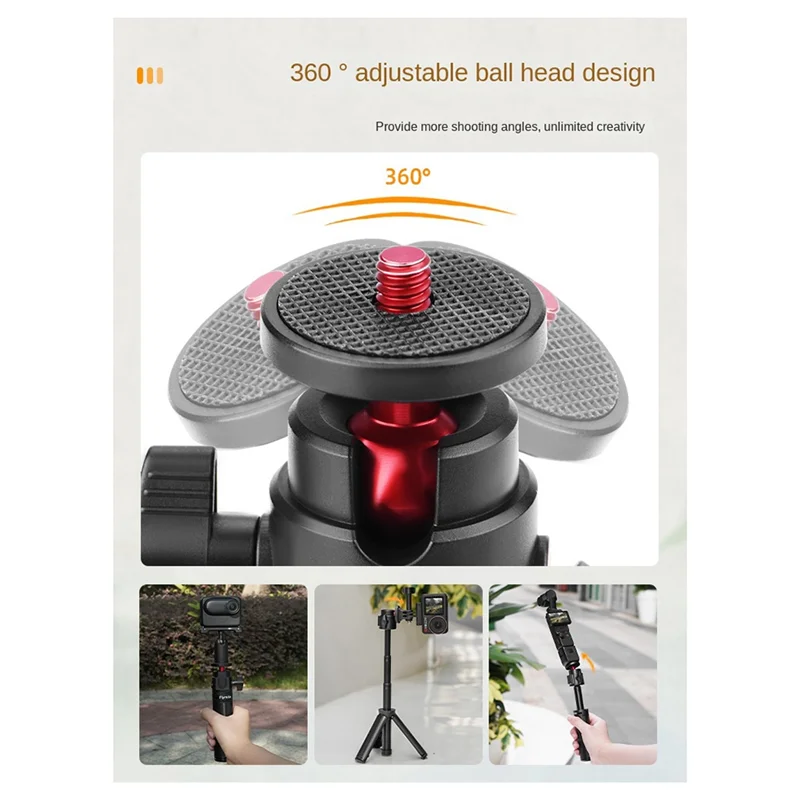 ABDE-Flymile مناسبة ل POCKET3 تمديد القطب ترايبود العمل 5Pro تمديد Selfie عصا قوس X4 الملحقات