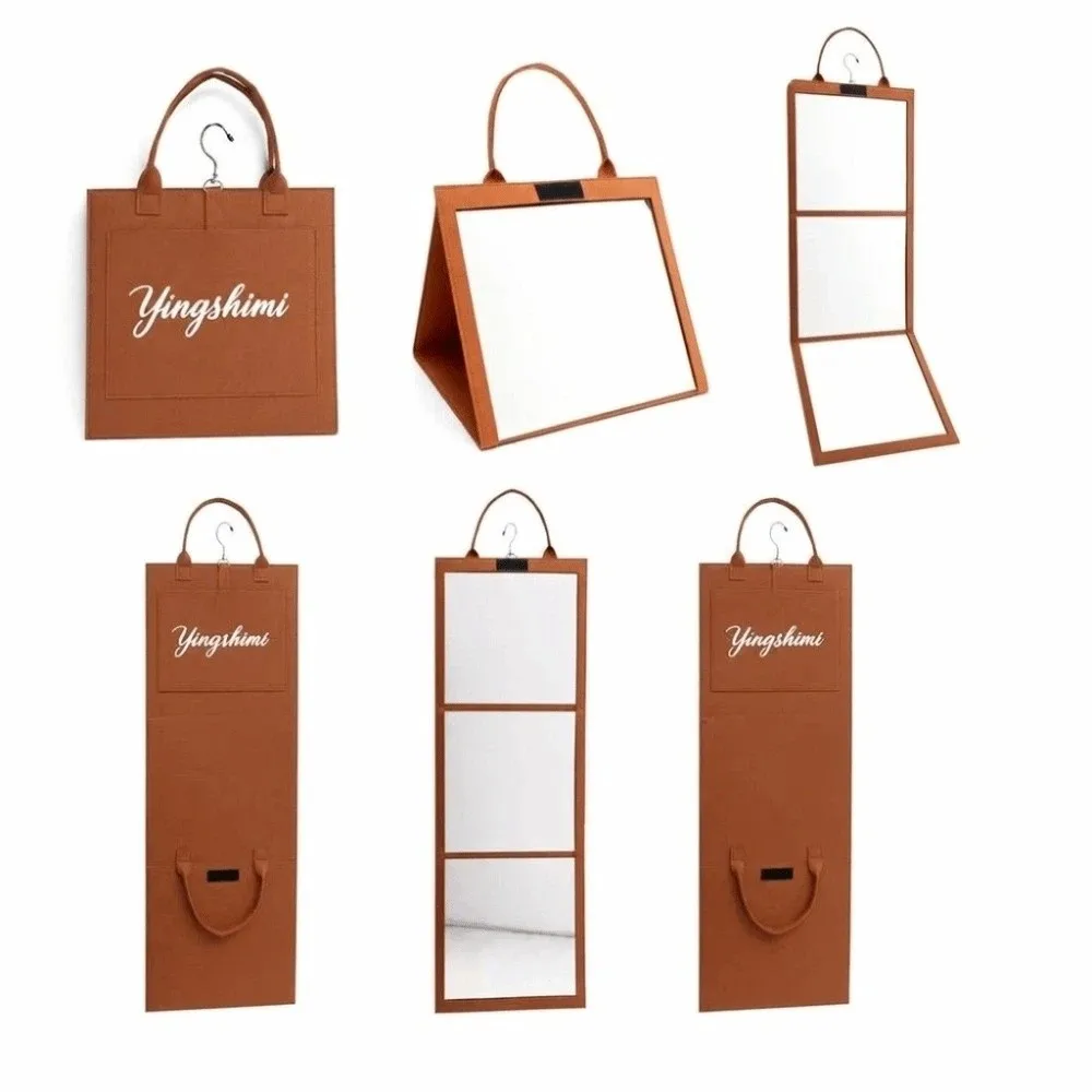 Multifunctional Foldable Full-Length Mirror Can Be Flat Can Be Stand Thoughtful Protection Portable Folding Full-Length Mirror