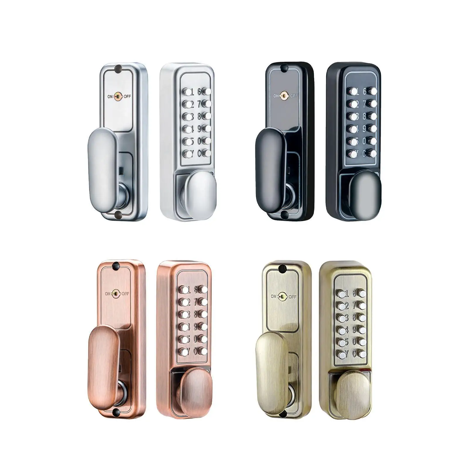 Keyless Entry Door Lock,Mechanical Keypad Door Lock Outdoor Hotel Combination Door Lock for Front Door Interior Exterior Door