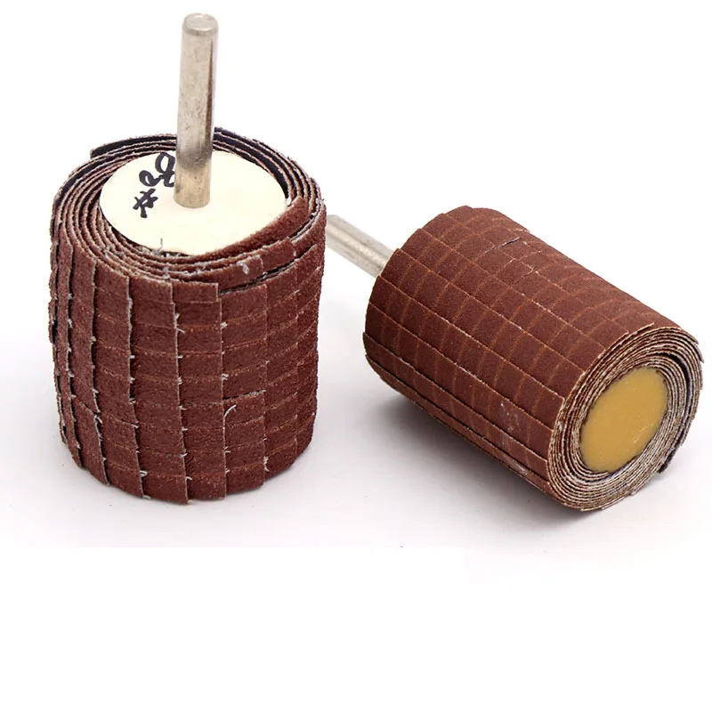 【Liquidação】 1 peça haste de 6mm 35mm de diâmetro lixa pano roda derusting polimento remoção de rebarbas cabeça de moagem abrasiva