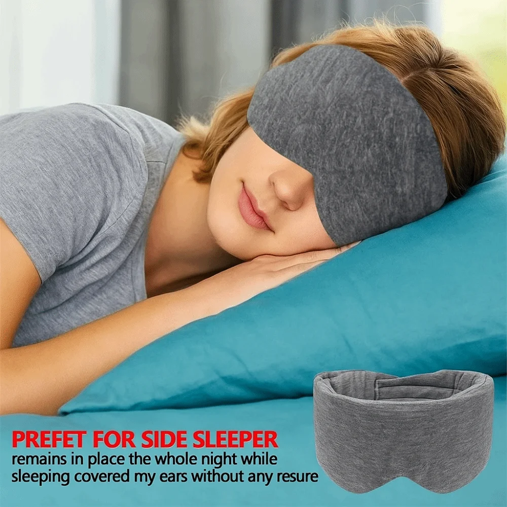 Cotton Material Sleep Eye Mask Full Cover Design Soft Texture Blindfold Eye Cover Breathable Comfortable Eye Shade Blindfold