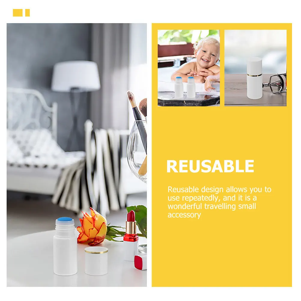 

8pcs Roll-On Bottles Sponge Head Liniment Applicator Reusable Travel Refillable Essential Oil Containers Portable Sub Packaging