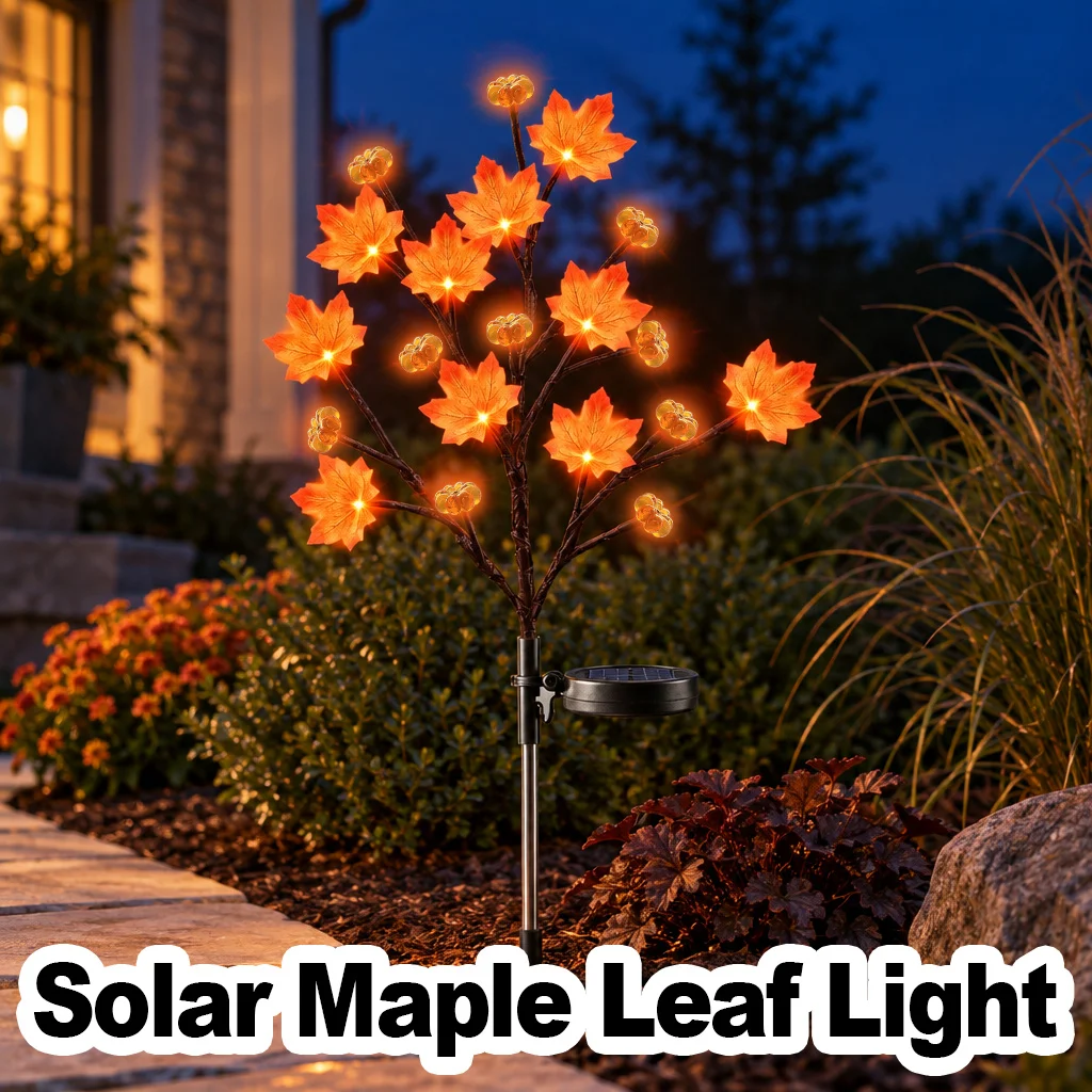 Halloween Decorations Outdoor Solar Lights Halloween Lights Waterproof with 20LEDs 8 Modes Pathway Lights for Halloween's Decor