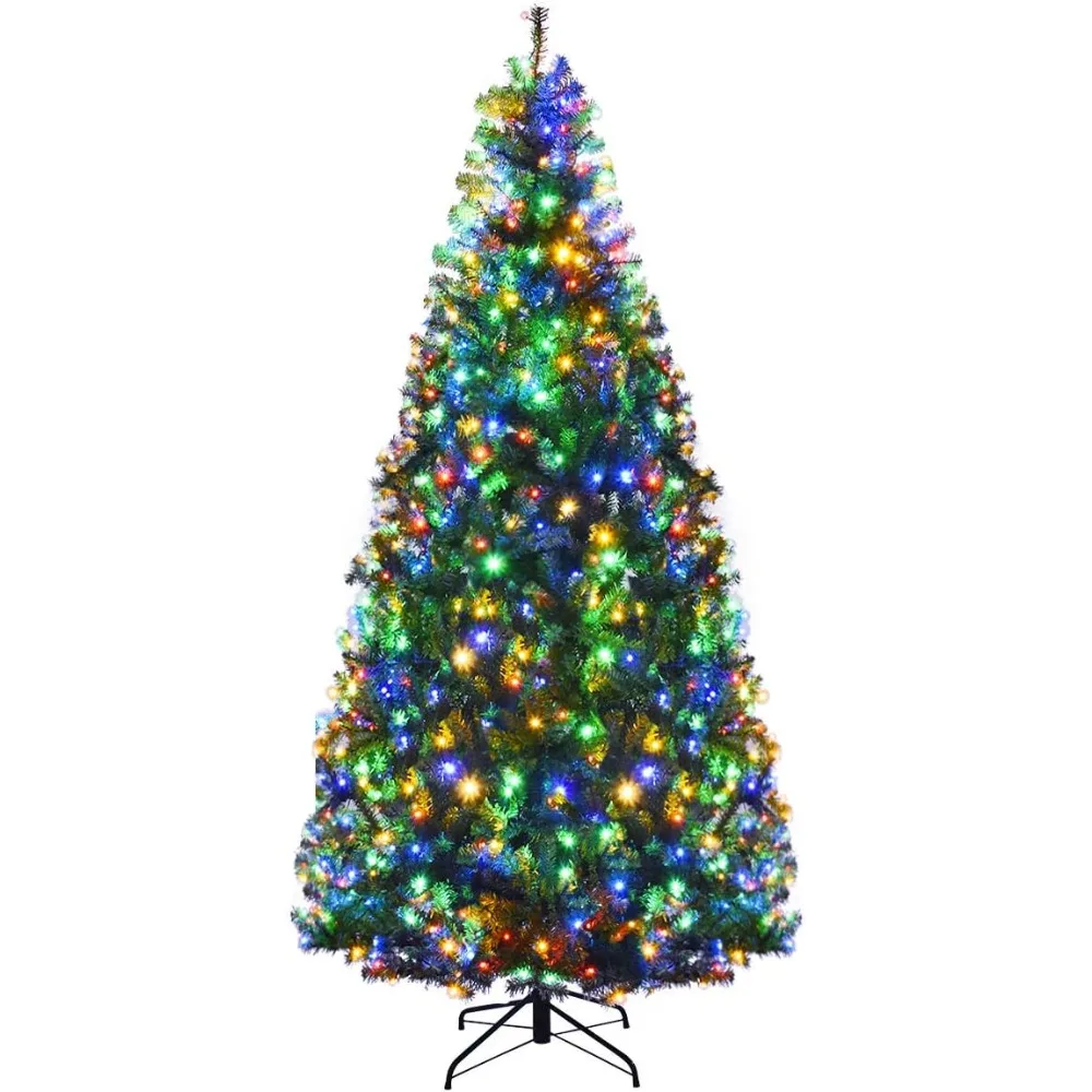 

Christmas Tree 7FT Pre-Lit Artificial Auto-Spread/Close Up Branches 11Flash Modes with Multicolored 400 LED Light Christmas Tree