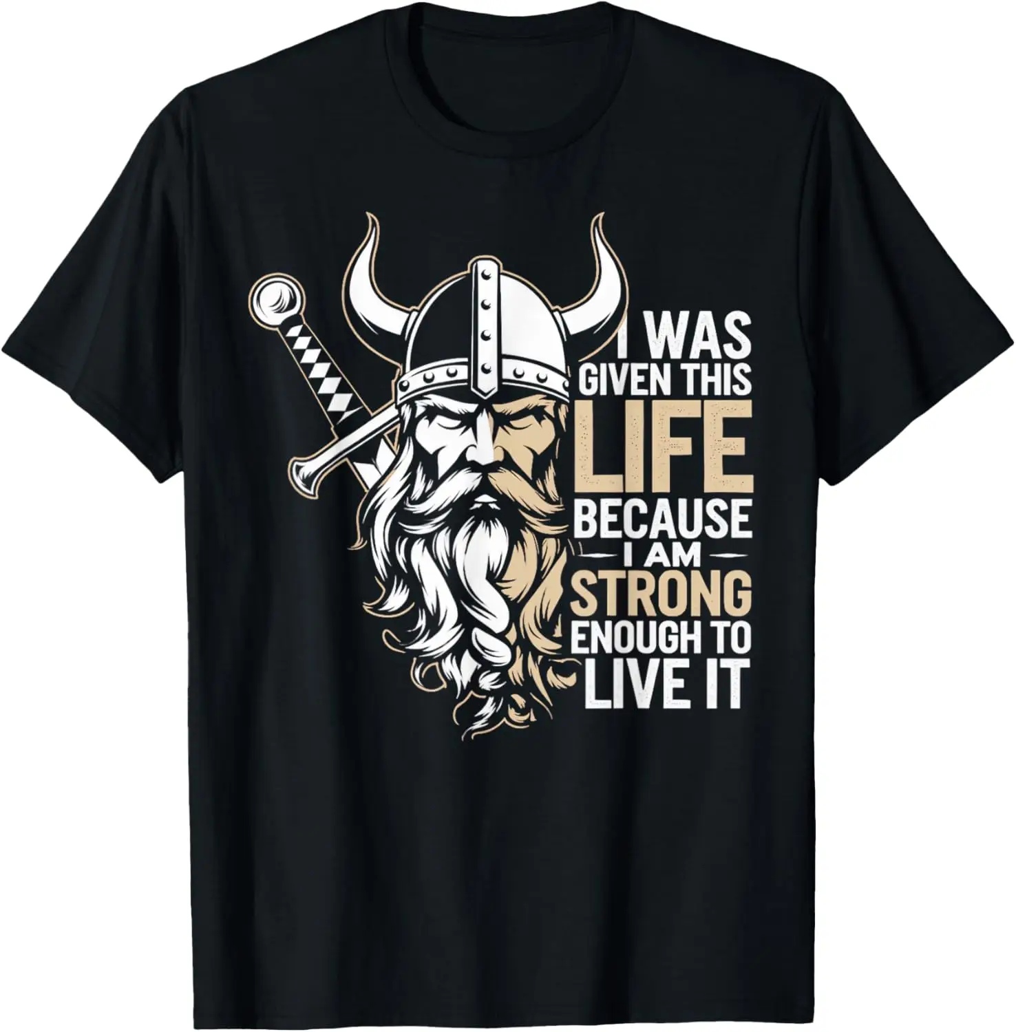 

I'm Strong Enough Norse Myth Warrior Valhalla T-Shirt 100% Cotton O-Neck Short Sleeve Summer Casual Mens T-shirt Streetwear