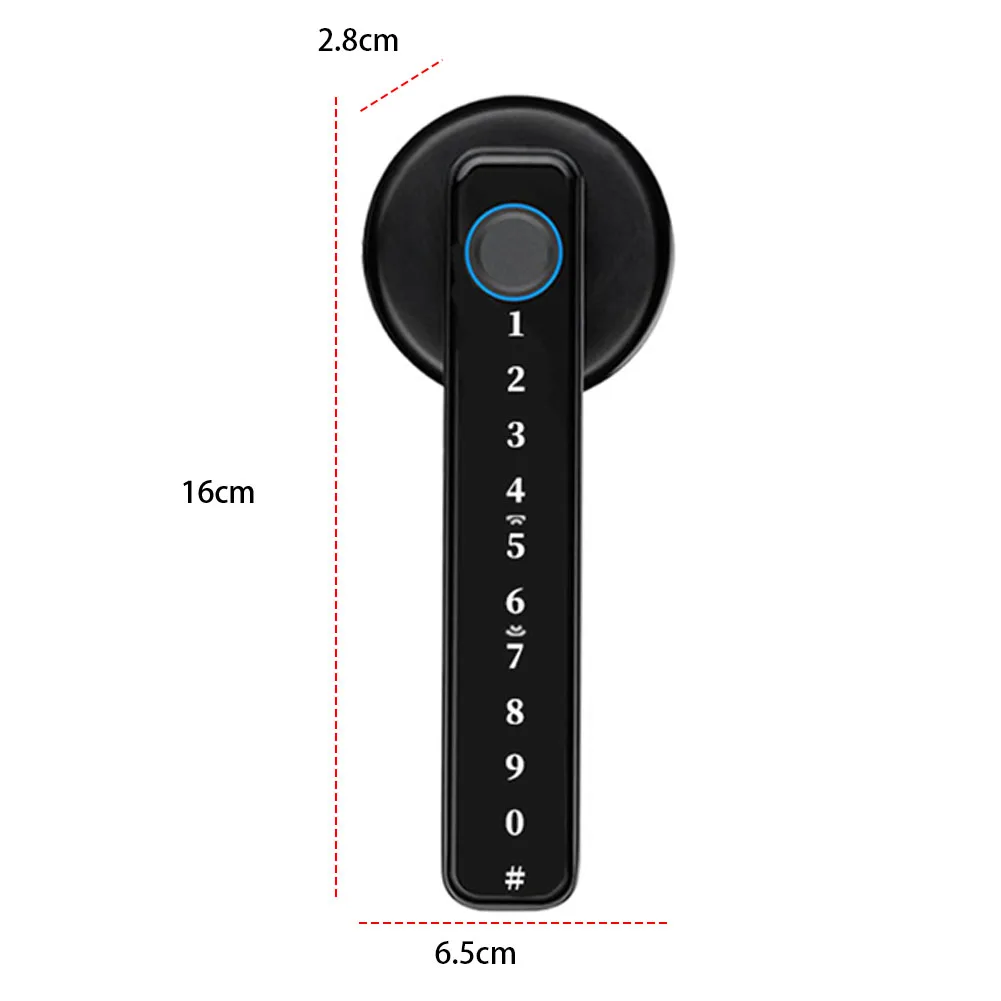 Fingerprint Door Lock with Password Handle Lock with Touch Button Digital Electronic Lock For Tuya For Hotel Apartment Office