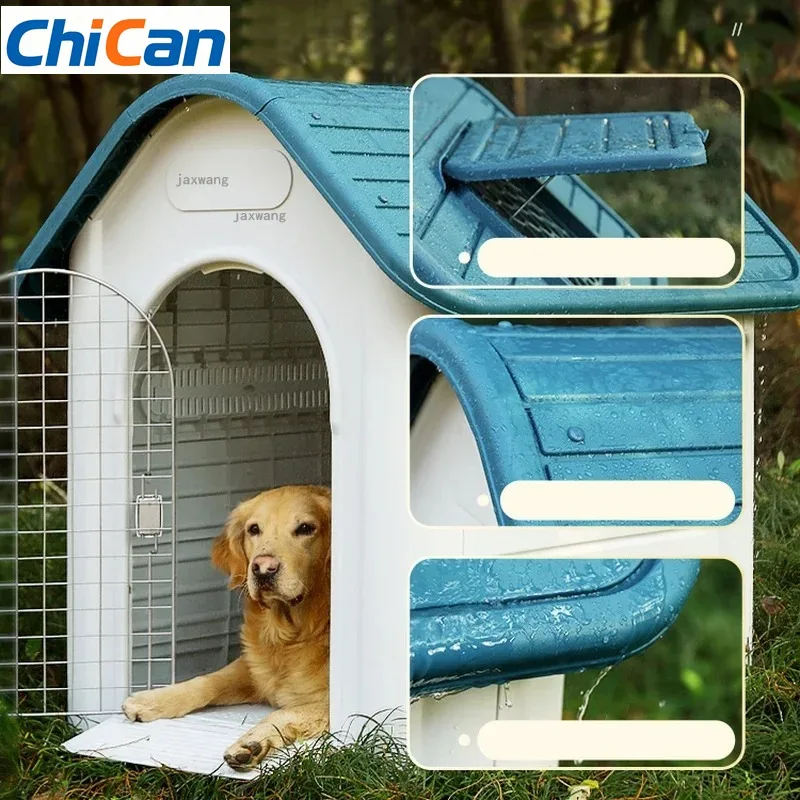 

【Hot】Sunscreen Plastic Kennels Dog Cages Four Seasons Universal Rainproof Outdoor Balcony Dogs Houses Durable Crate Pets Sup