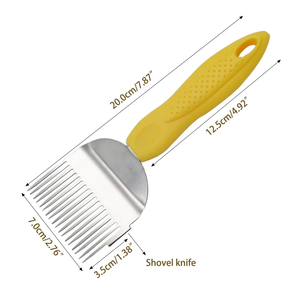 1 szt. Pszczoły skrobak wielofunkcyjny pszczeli miodowy widelec 18 igieł ze stali nierdzewnej nóż do odsklepiania miodu narzędzie pszczelarskie