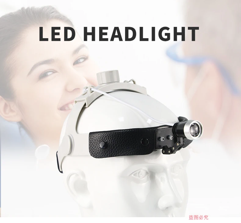 

Dental LED Head Light Lamp For Binocular Loupes Brightness Spot Ajustable Dental Lab Headlamp Surgical Headlight 3W