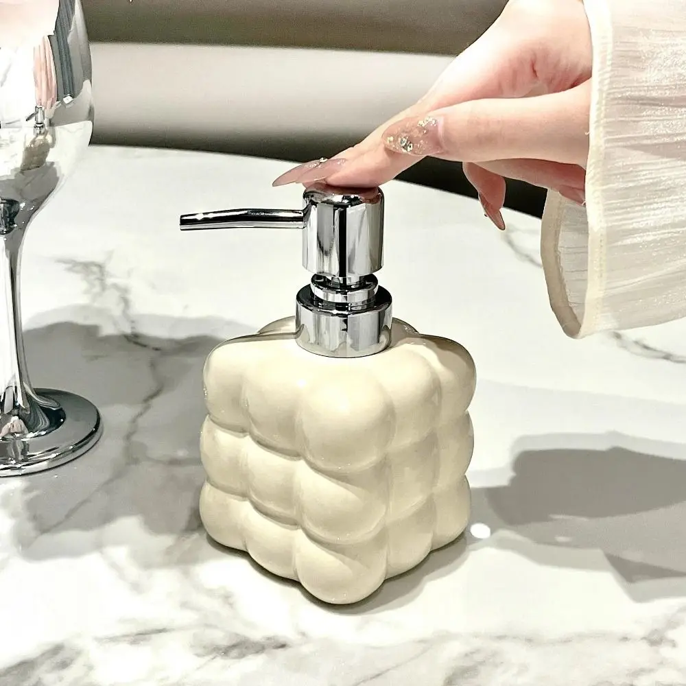 Gift Ceramic Lotion Bottle Luxury Irregular Soap Dispenser Durable Multifunctional Liquid Storage Container Bathroom Supplies