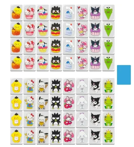 40mm Large Hello Kitty Mahjong Game Sanrio Plants Vs. Zombies Easter Seaside Escape Tiles Juego Tiktok Popular Game Kids Toy