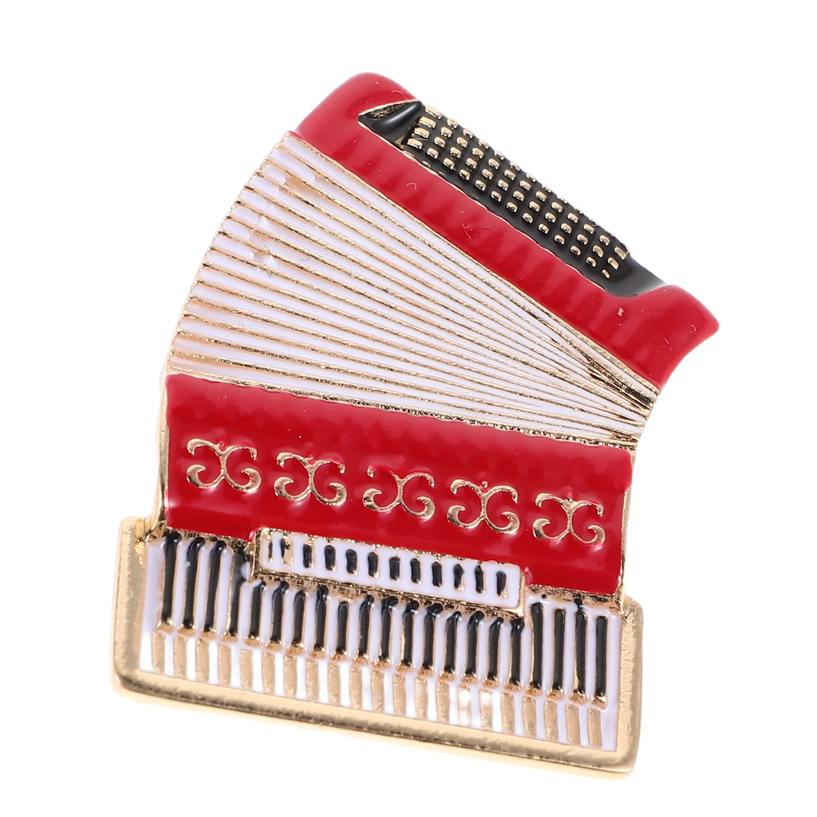 

Alloy Accordion Music Shaped Pin Brooch Badge for Shirts Sweaters Jackets Bags Musical Instrument Lapel Pin Musical Badge