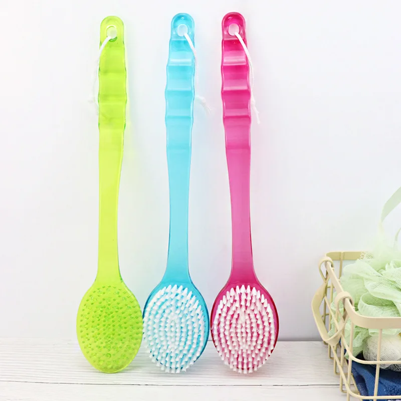 Bath Shower Back Brush Long Handled Scrubber Skin Cleaning Brushes Body Massager For Bathroom Accessories Cleaning Tool