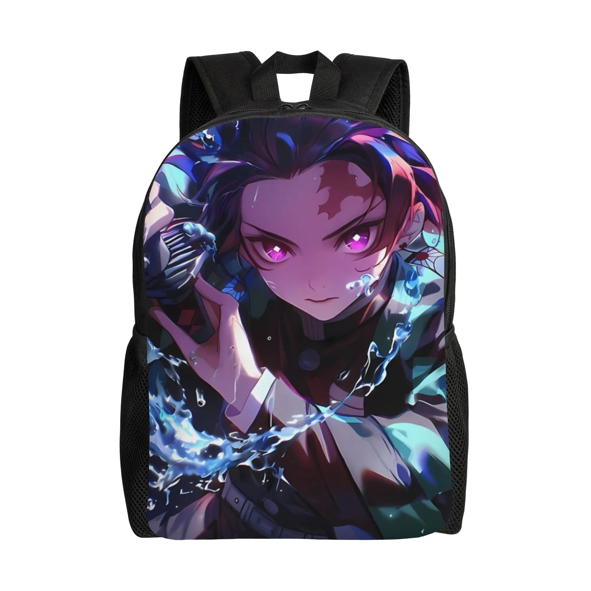 

Back to school season Retro Washable Anime Water Breathing Blue Energy Schoolbag Tanjiro Kamado Male Lady Backpack