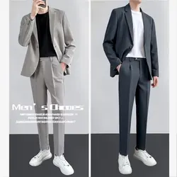 2024 new men's summer and autumn small suit ice silk quick-drying casual small suit jacket