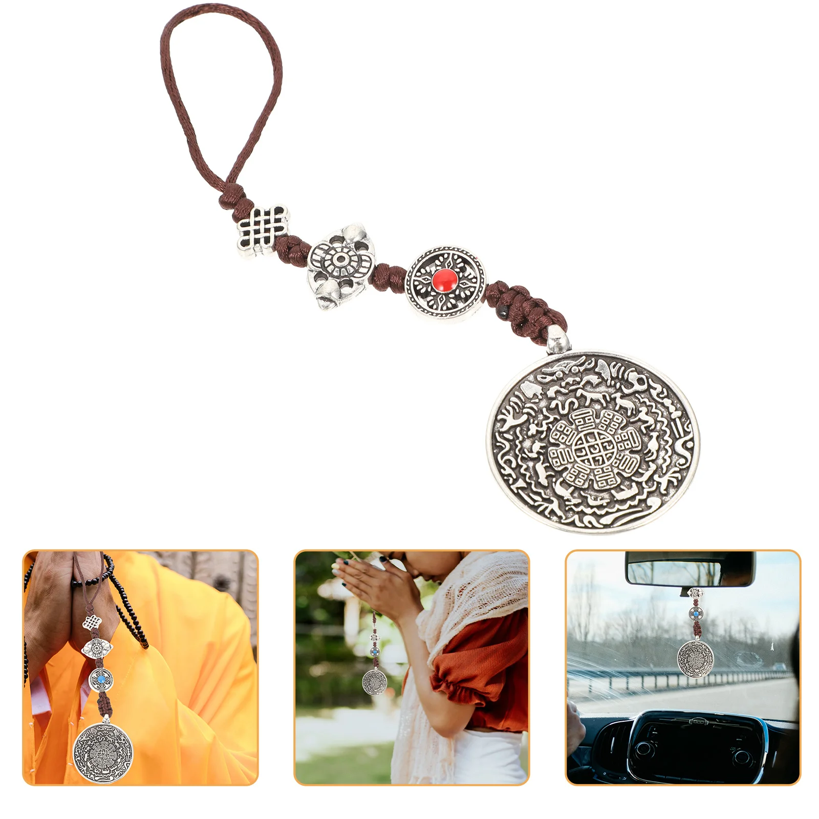 

2Pcs Vintage Necklace Pendant Tibetan Style Metal Retro Charm Clavicle Chain for Women Unique Gift Retro Pendant Necklace