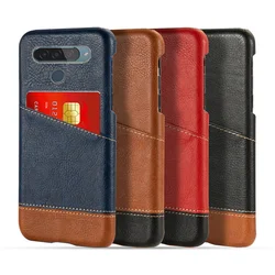 Luxury Case For LG G8S ThinQ Case Mixed Splice PU Leather Credit Card Holder Cover for LG G8 ThinQ G8s Back Coque G8 thinQ G 8