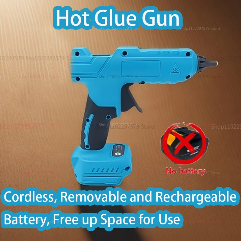 Wireless Electric Hot Melt Glue Gun with Holder Cordless DIY Adhesive Gun for Home Crafting and Repairs No Battery Needed