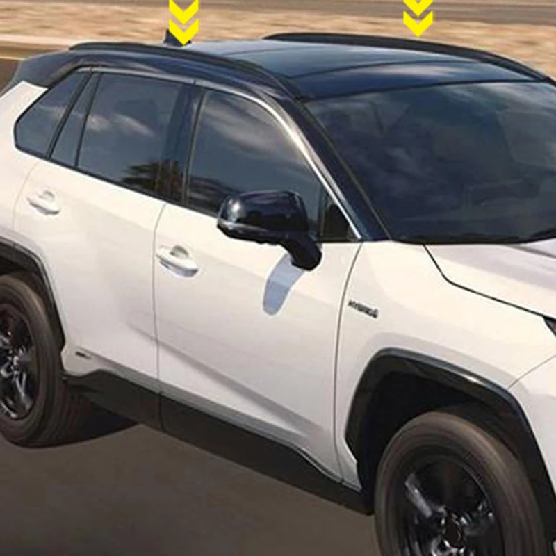 

Для Toyota RAV4 2019-2025 глянцевый черный декоративный багажник на крышу рельсы багажник автомобильные аксессуары