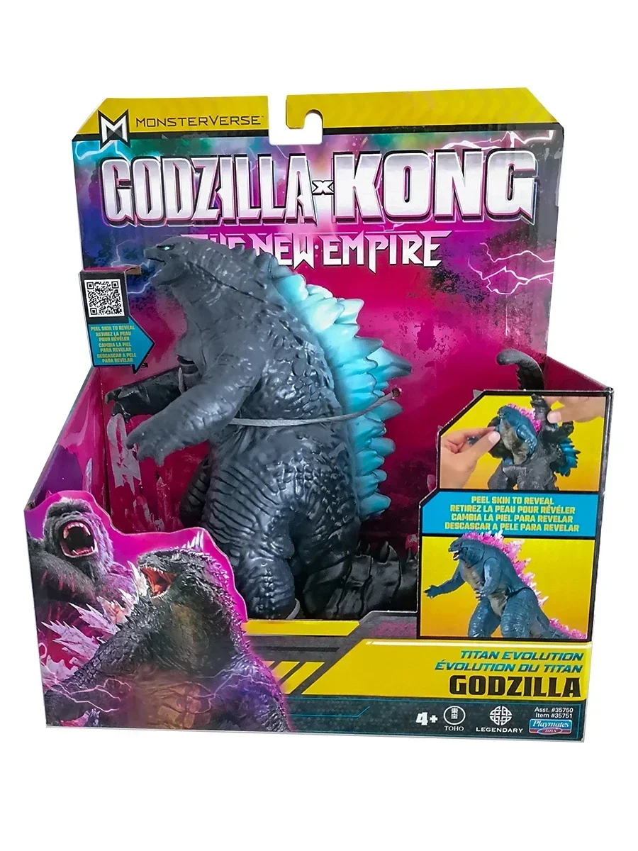 Godzilla Evolution Model VS King Kong New Empire 2024 Collect Peel Skin Gojira Titan Action Figure Joints Movable Model Toy Gift