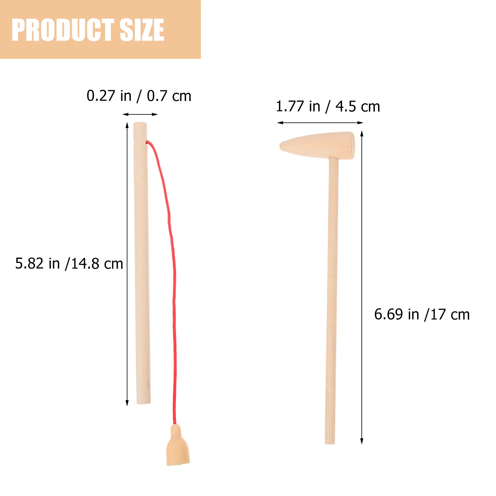 1 مجموعة مطرقة خشبية لعبة تعليمية آمنة سطح أملس التنسيق بين اليد والعين تطوير تدريب العضلات